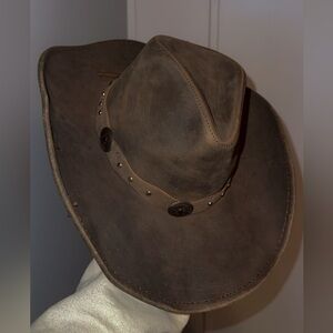 Stetson Roxbury mocha distressed leather cowboy hat